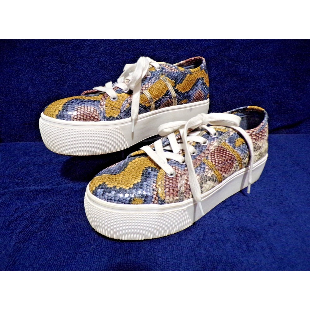 Steve Madden Tennis Shoes Women's Size 8 Med Emmi Style Multi ColorScaly Texture